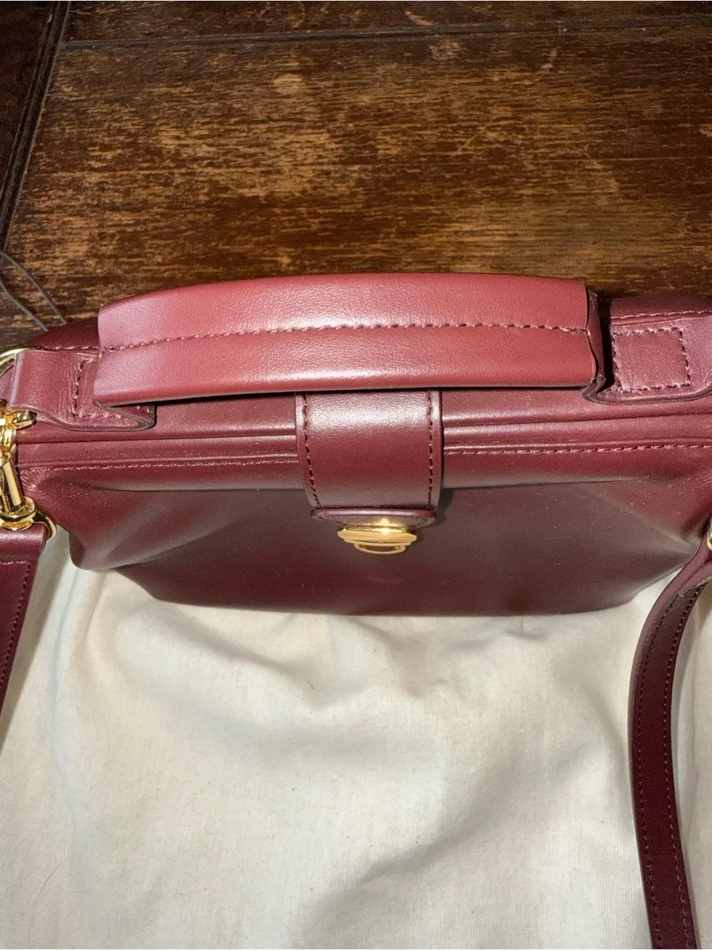 EUC LINJER The Doctor's Bag Burgundy Leather used three times! Includes dust bag